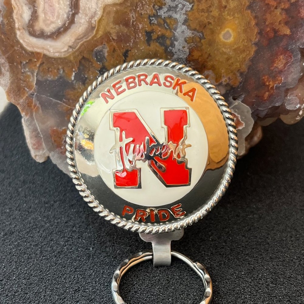 Hand crafted Husker Keychain